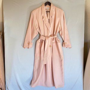 1990s Georgio Armani Salmon Pink Trenchcoat